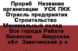 Прораб › Название организации ­ УСК ПКК › Отрасль предприятия ­ Строительство › Минимальный оклад ­ 1 - Все города Работа » Вакансии   . Амурская обл.,Завитинский р-н